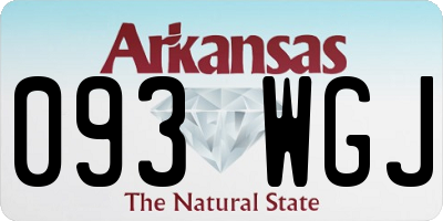 AR license plate 093WGJ