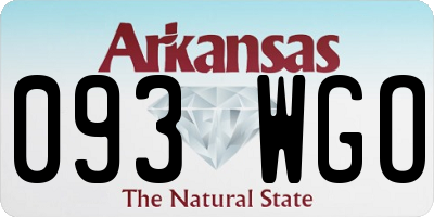AR license plate 093WGO