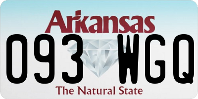 AR license plate 093WGQ