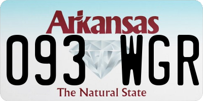 AR license plate 093WGR