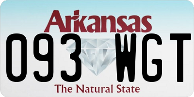 AR license plate 093WGT