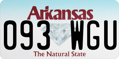 AR license plate 093WGU