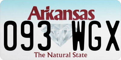 AR license plate 093WGX