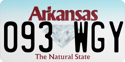 AR license plate 093WGY