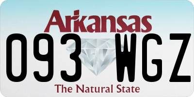AR license plate 093WGZ