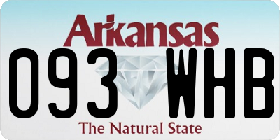 AR license plate 093WHB