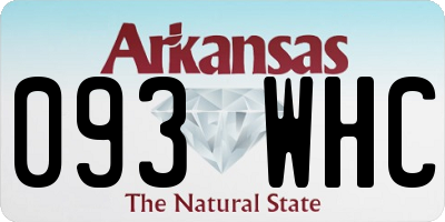 AR license plate 093WHC