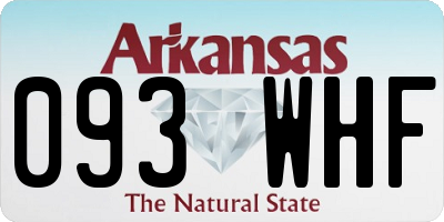 AR license plate 093WHF