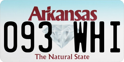AR license plate 093WHI