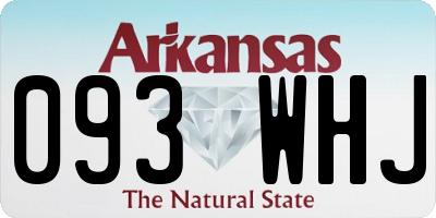 AR license plate 093WHJ