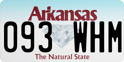 AR license plate 093WHM