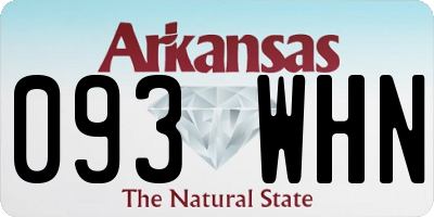AR license plate 093WHN