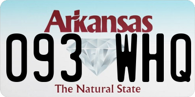 AR license plate 093WHQ