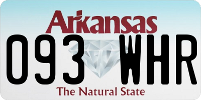 AR license plate 093WHR