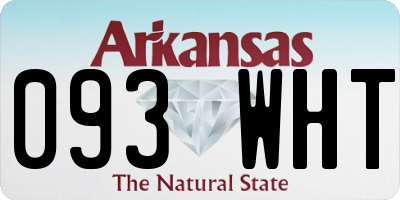 AR license plate 093WHT
