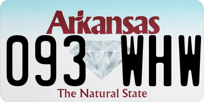 AR license plate 093WHW
