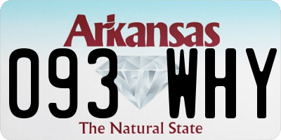 AR license plate 093WHY