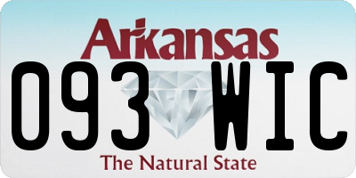 AR license plate 093WIC