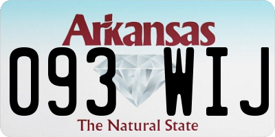 AR license plate 093WIJ