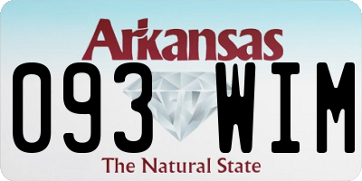 AR license plate 093WIM