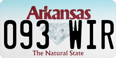 AR license plate 093WIR