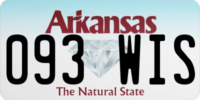 AR license plate 093WIS
