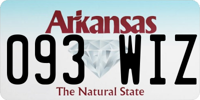 AR license plate 093WIZ