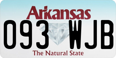 AR license plate 093WJB