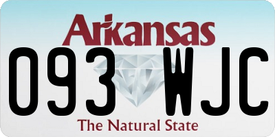 AR license plate 093WJC