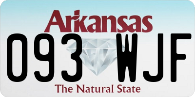 AR license plate 093WJF