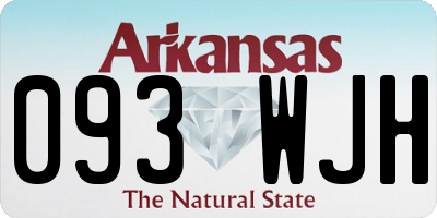AR license plate 093WJH
