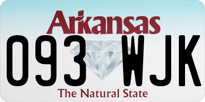 AR license plate 093WJK