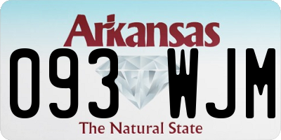 AR license plate 093WJM