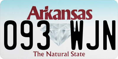 AR license plate 093WJN