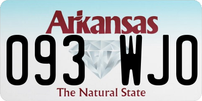AR license plate 093WJO