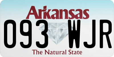 AR license plate 093WJR