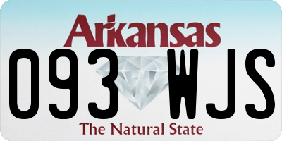 AR license plate 093WJS