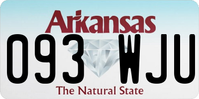 AR license plate 093WJU