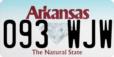 AR license plate 093WJW