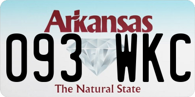 AR license plate 093WKC