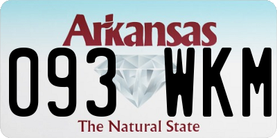 AR license plate 093WKM