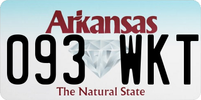 AR license plate 093WKT