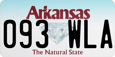 AR license plate 093WLA