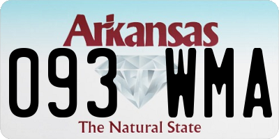 AR license plate 093WMA