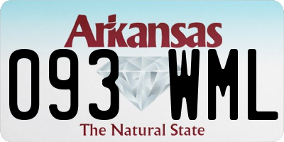AR license plate 093WML