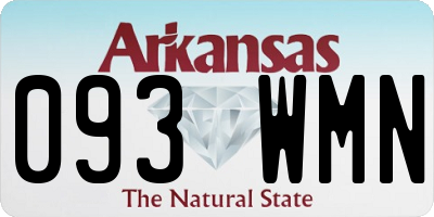 AR license plate 093WMN