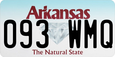 AR license plate 093WMQ