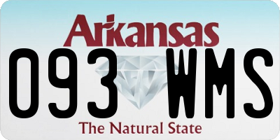 AR license plate 093WMS