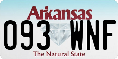 AR license plate 093WNF