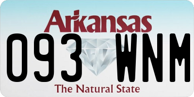 AR license plate 093WNM